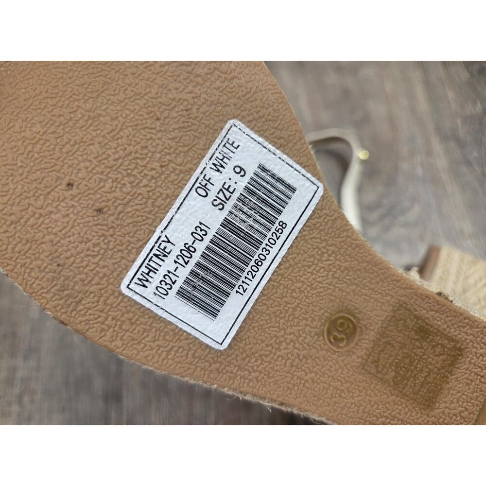 SHUSHOP espadrille wedge sandals Whitney Heels Gold Studs Shoes Size 9 - Picture 6 of 8